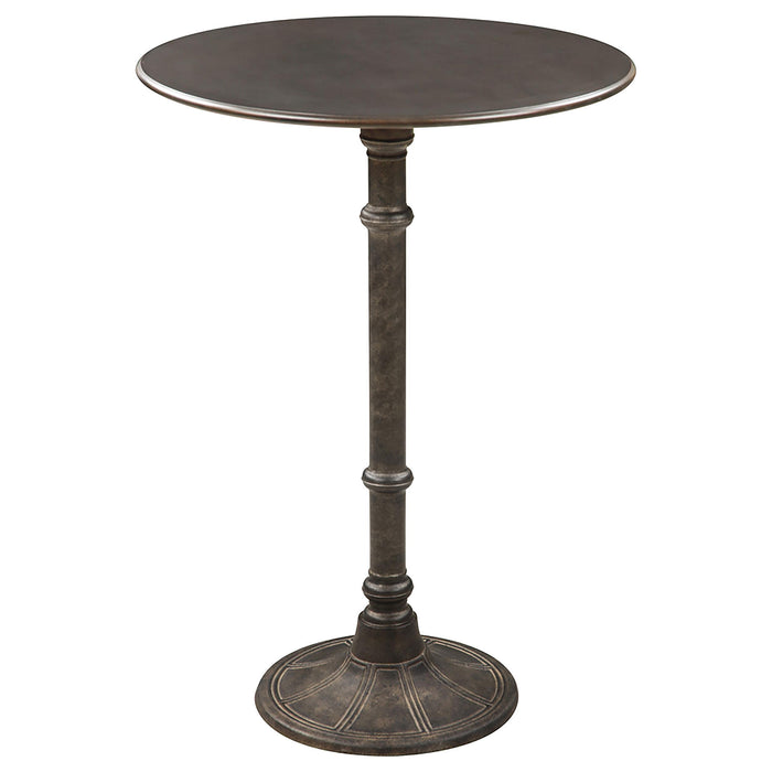 Oswego Round Bar Table Dark Russet and Antique Bronze - Imperial Furniture (Las Vegas, NV) - Multi Location