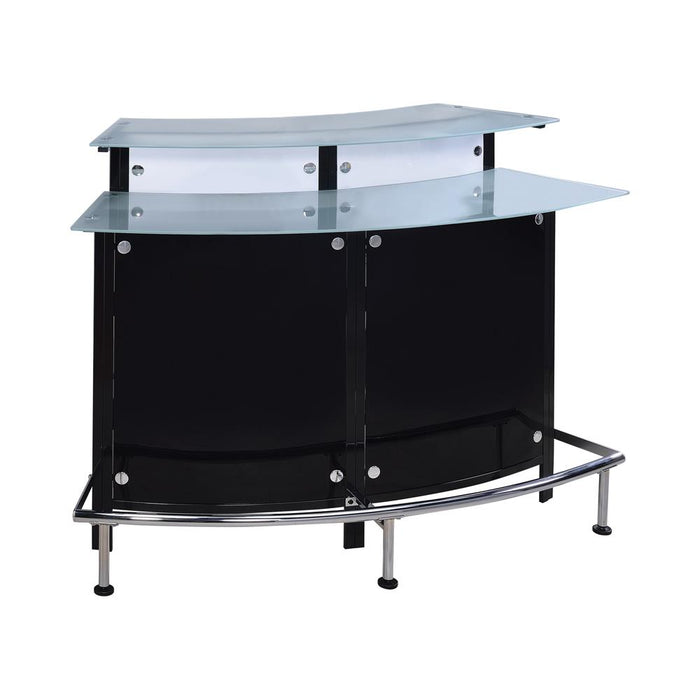 Keystone Glass Top Bar Unit Black - Imperial Furniture (Las Vegas, NV) - Multi Location