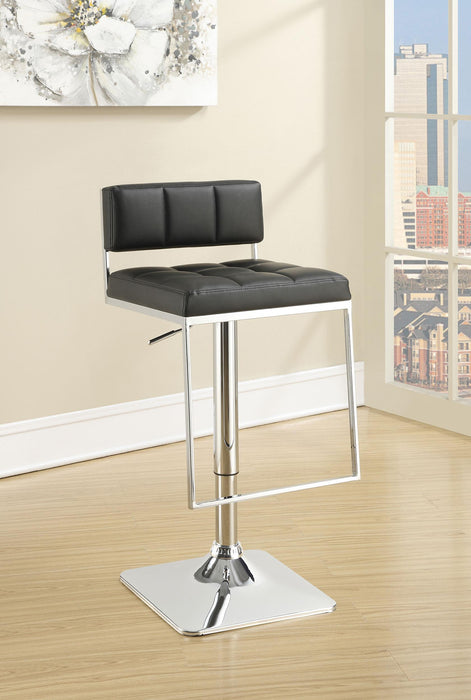 Alameda Adjustable Bar Stool Chrome and Black - Imperial Furniture (Las Vegas, NV) - Multi Location