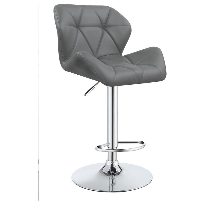 Berrington Adjustable Bar Stools Chrome and Grey (Set of 2) - Imperial Furniture (Las Vegas, NV) - Multi Location