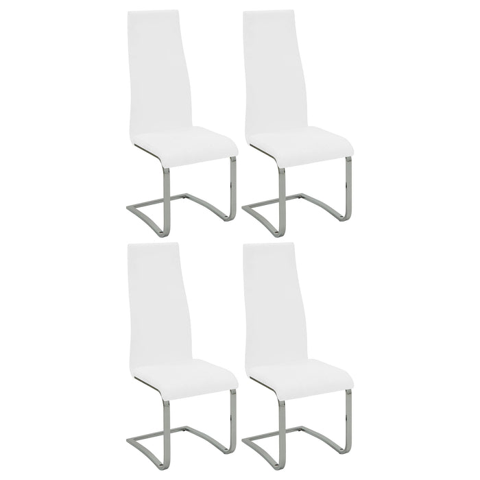 Montclair High Back Dining Chairs Black and Chrome (Set of 4) - Imperial Furniture (Las Vegas, NV) - Multi Location