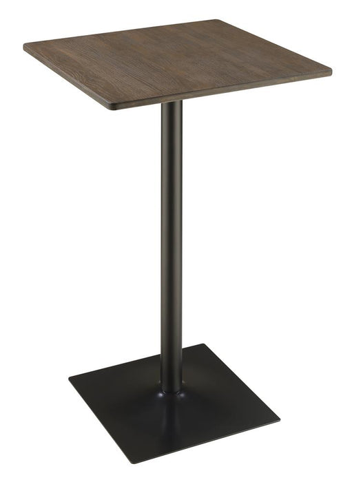 Cavalier Square Bar Table Dark Elm and Matte Black - Imperial Furniture (Las Vegas, NV) - Multi Location