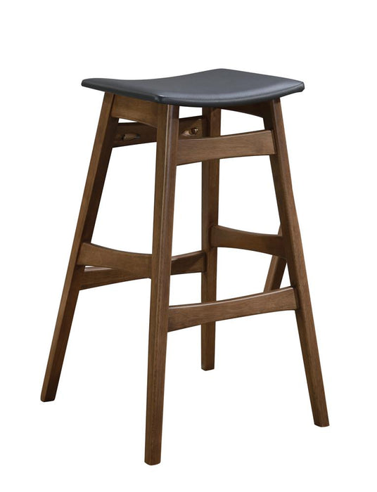 Finnick Tapered Legs Bar Stools Dark Grey and Walnut (Set of 2) - Imperial Furniture (Las Vegas, NV) - Multi Location
