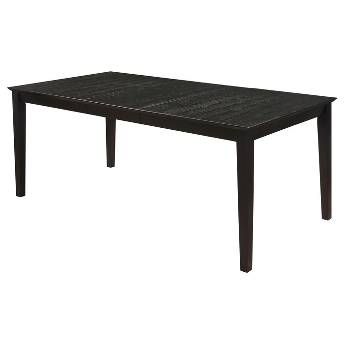 Louise Rectangular Dining Table with Extension Leaf Black - Imperial Furniture (Las Vegas, NV) - Multi Location