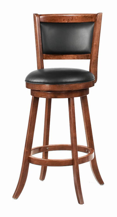 Broxton Upholstered Swivel Bar Stools Chestnut and Black (Set of 2) - Imperial Furniture (Las Vegas, NV) - Multi Location