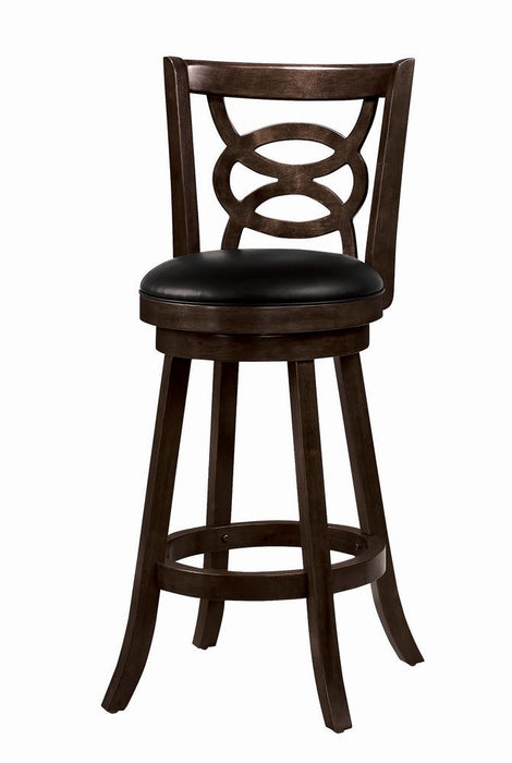 Calecita Swivel Bar Stools with Upholstered Seat Cappuccino (Set of 2) - Imperial Furniture (Las Vegas, NV) - Multi Location