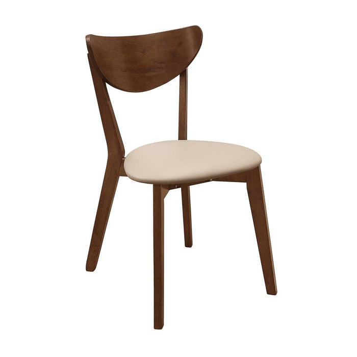 Kersey Dining Side Chairs with Curved Backs Beige and Chestnut (Set of 2) - Imperial Furniture (Las Vegas, NV) - Multi Location