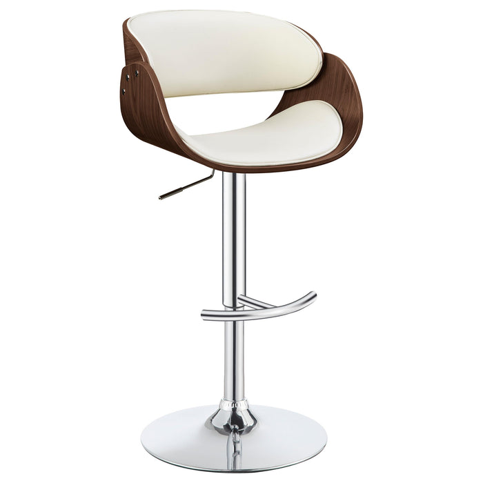 Dana Adjustable Bar Stool Ecru and Chrome - Imperial Furniture (Las Vegas, NV) - Multi Location