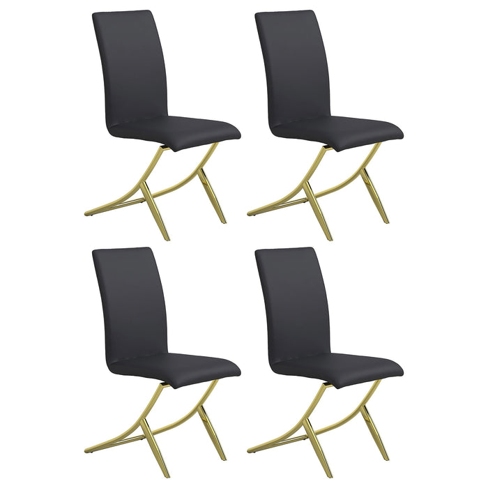 Carmelia Upholstered Side Chairs Black (Set of 4) - Imperial Furniture (Las Vegas, NV) - Multi Location