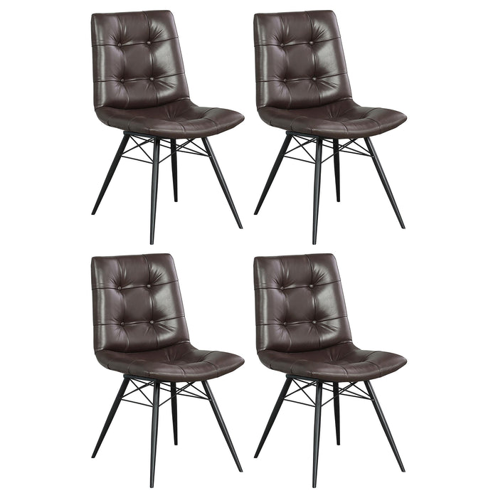 Aiken Upholstered Tufted Side Chairs Brown (Set of 4) - Imperial Furniture (Las Vegas, NV) - Multi Location