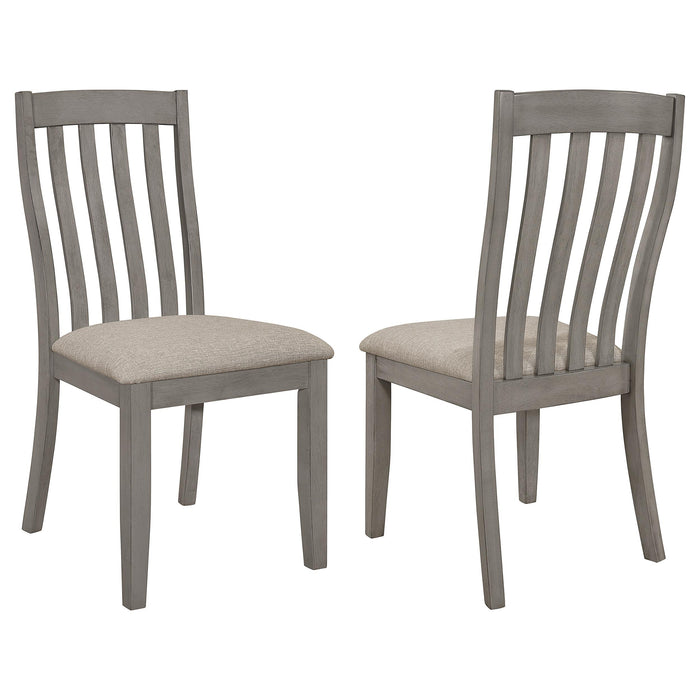Nogales Slat Back Side Chairs Coastal Grey (Set of 2) - Imperial Furniture (Las Vegas, NV) - Multi Location