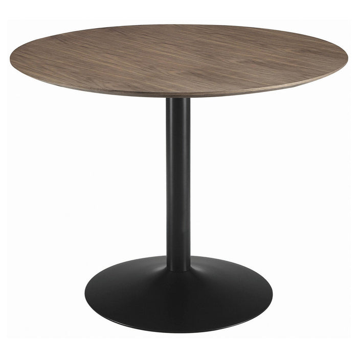 Cora Round Dining Table Walnut and Black - Imperial Furniture (Las Vegas, NV) - Multi Location