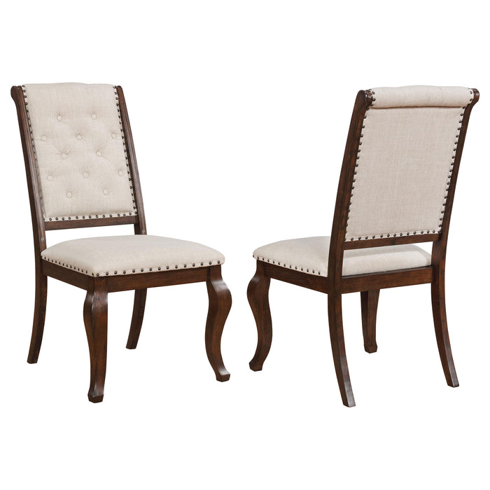 Brockway Tufted Dining Chairs Cream and Antique Java (Set of 2) - Imperial Furniture (Las Vegas, NV) - Multi Location