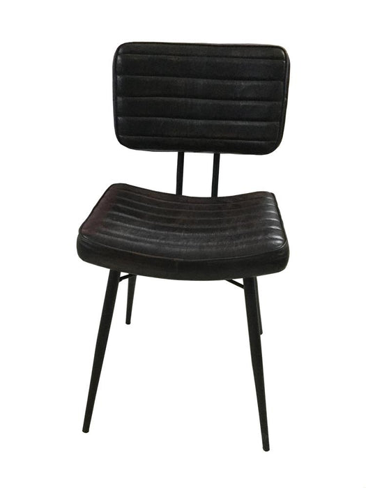 Partridge Padded Side Chairs Espresso and Black (Set of 2) - Imperial Furniture (Las Vegas, NV) - Multi Location