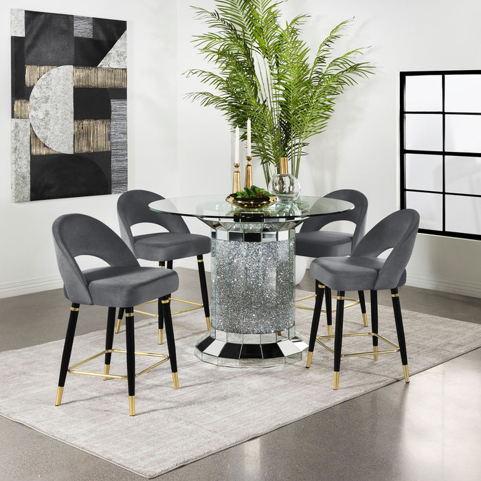 Ellie 5 Pc Counter Height Dining Sets Gray - Imperial Furniture (Las Vegas, NV) - Multi Location