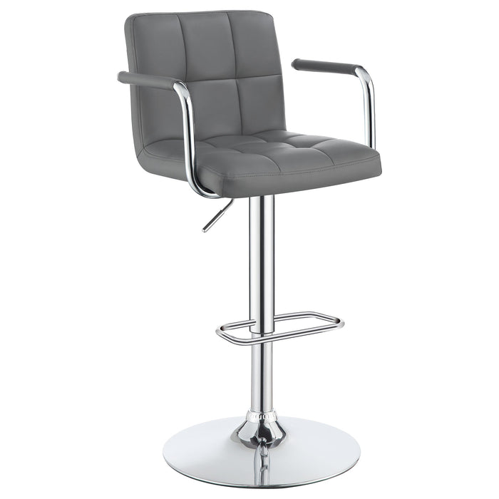 Palomar Adjustable Height Bar Stool Grey and Chrome - Imperial Furniture (Las Vegas, NV) - Multi Location