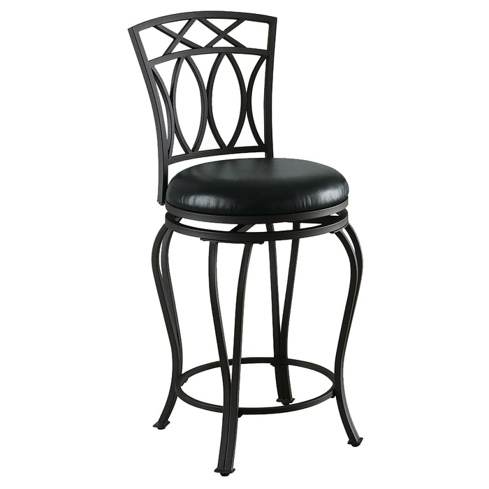 Adamsville Upholstered Swivel Counter Height Stool Black - Imperial Furniture (Las Vegas, NV) - Multi Location