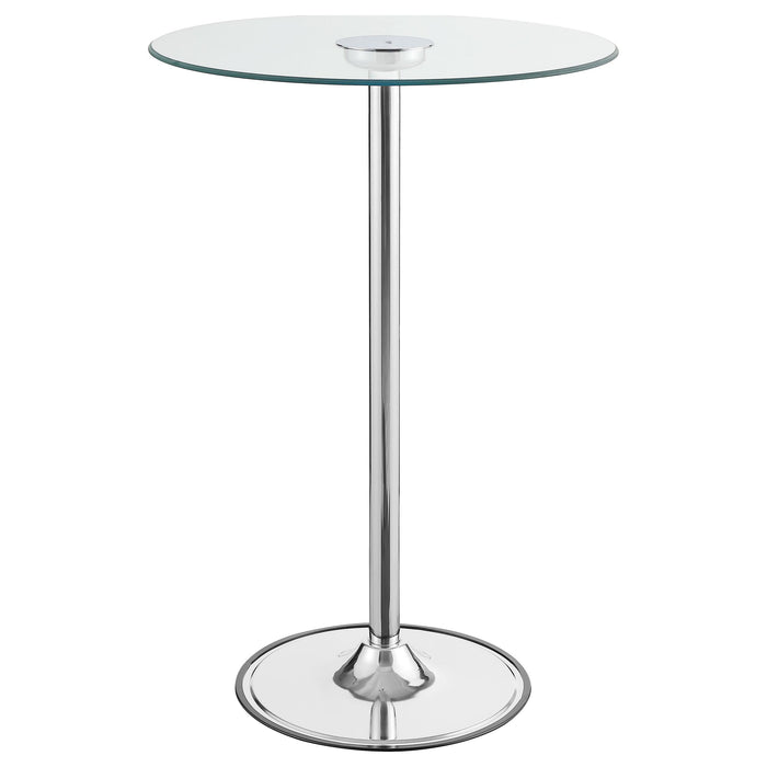 Thea LED Bar Table Chrome and Clear - Imperial Furniture (Las Vegas, NV) - Multi Location