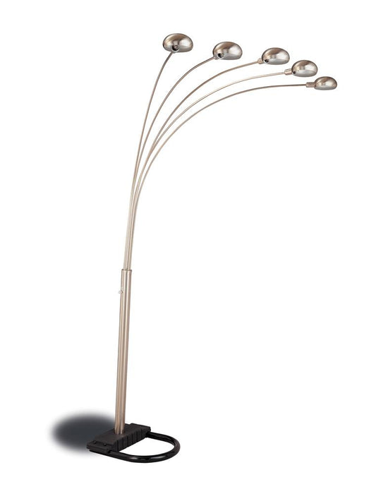 Kayd 5-light Floor Lamp with Curvy Dome Shades Chrome and Black - Imperial Furniture (Las Vegas, NV) - Multi Location