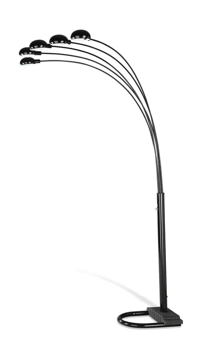 Kayd 5-light Floor Lamp Satin Black - Imperial Furniture (Las Vegas, NV) - Multi Location