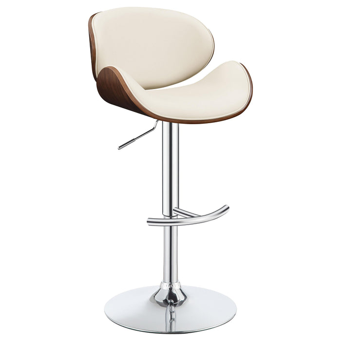 Harris Adjustable Bar Stool Ecru and Chrome - Imperial Furniture (Las Vegas, NV) - Multi Location