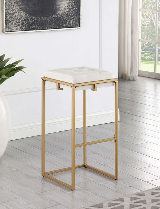 Nadia Square Padded Seat Bar Stool (Set of 2) - Imperial Furniture (Las Vegas, NV) - Multi Location