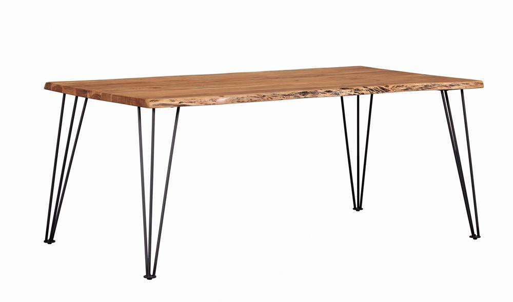 Sherman Rectangular Dining Table Natural Acacia and Matte Black - Imperial Furniture (Las Vegas, NV) - Multi Location