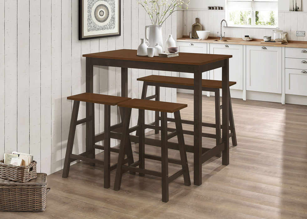 Connie 4-piece Counter Height Set Chestnut and Dark Brown - Imperial Furniture (Las Vegas, NV) - Multi Location