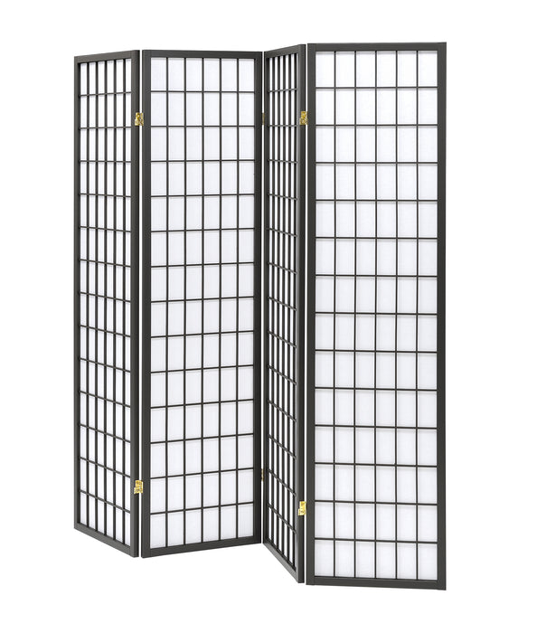 Roberto 4-panel Folding Screen Dark Grey and White - Imperial Furniture (Las Vegas, NV) - Multi Location