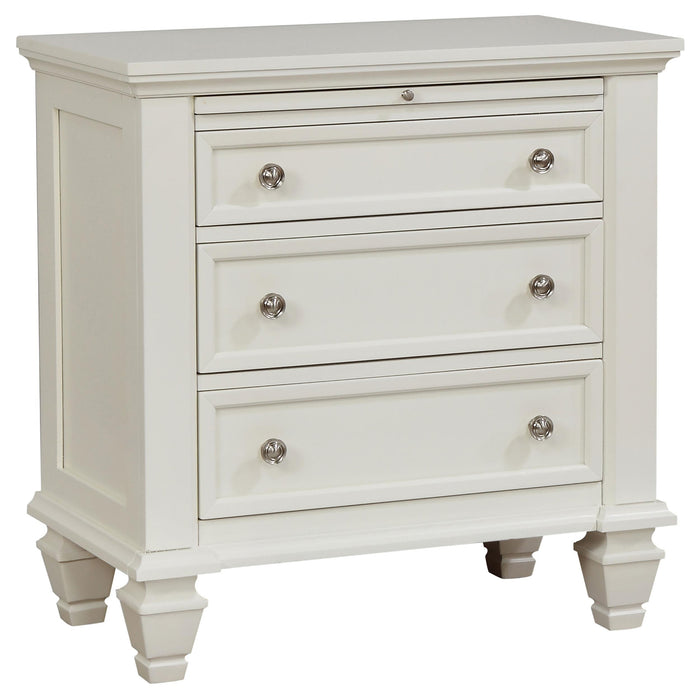 Sandy Beach 3-drawer Nightstand Cream White - Imperial Furniture (Las Vegas, NV) - Multi Location