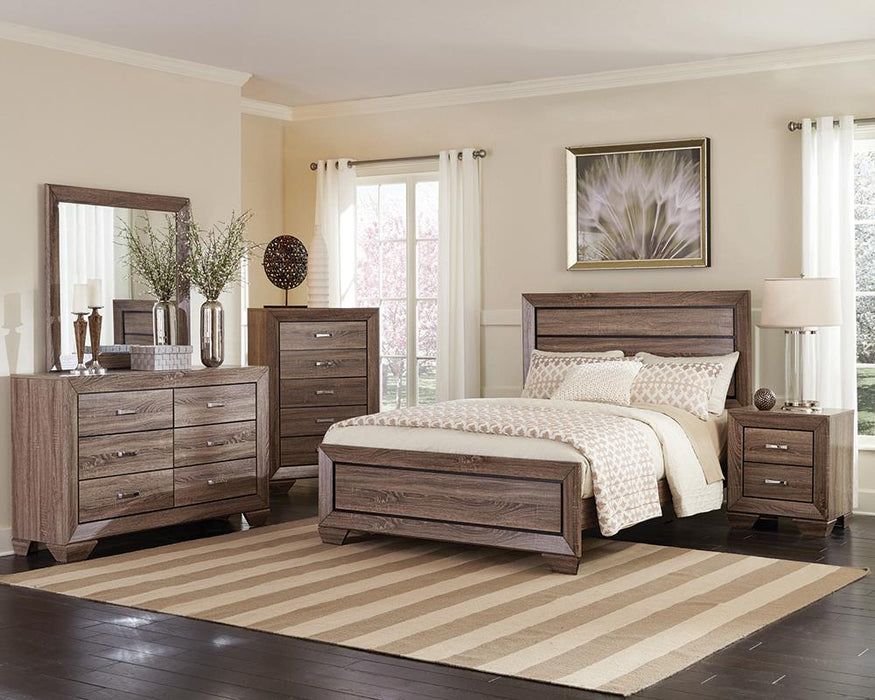 Kauffman Bedroom Set with High Straight Headboard - Imperial Furniture (Las Vegas, NV) - Multi Location