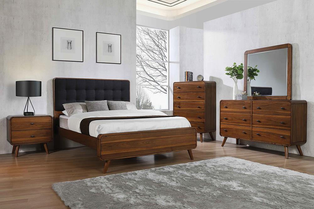 Robyn Bedroom Set with Upholstered Tufted Headboard Dark Walnut - Imperial Furniture (Las Vegas, NV) - Multi Location