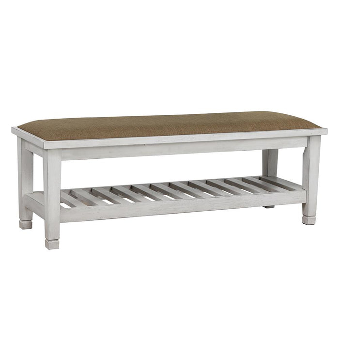 Franco Bench Brown and Antique White - Imperial Furniture (Las Vegas, NV) - Multi Location