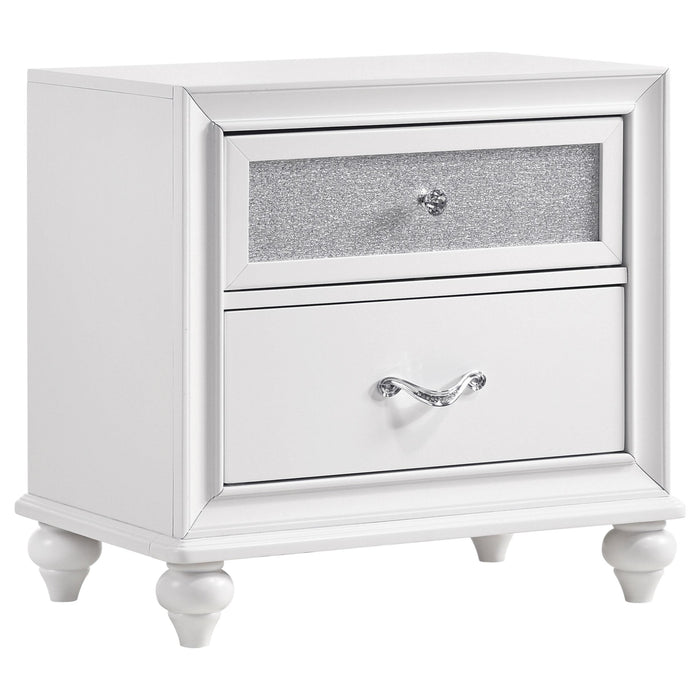 Barzini 2-drawer Nightstand White - Imperial Furniture (Las Vegas, NV) - Multi Location