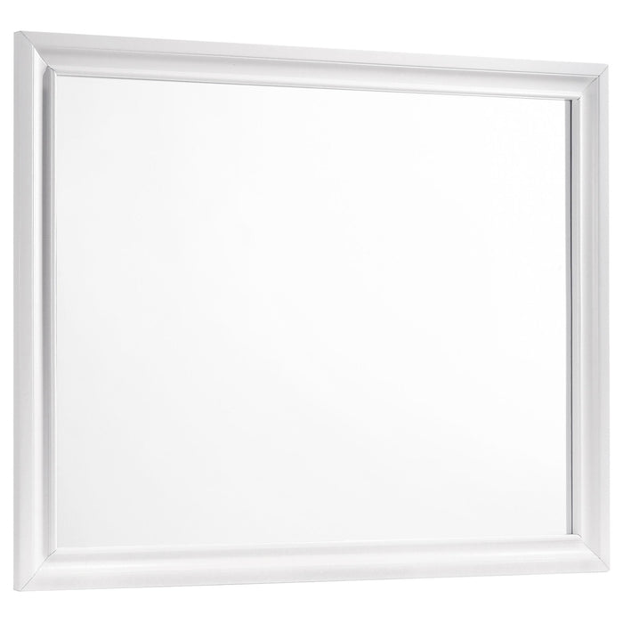 Barzini Rectangle Dresser Mirror White - Imperial Furniture (Las Vegas, NV) - Multi Location