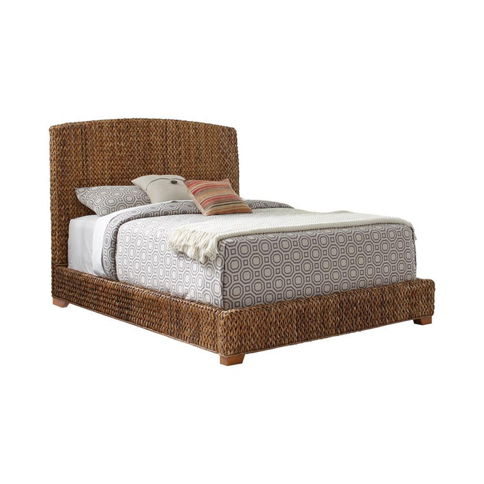 Laughton Hand-Woven Banana Leaf California King, E.King, & Queen Bed Amber - Imperial Furniture (Las Vegas, NV) - Multi Location