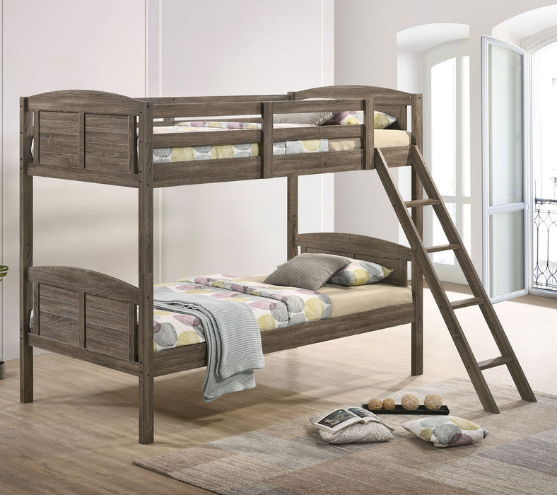 Flynn Bunk Bed Weathered Brown - Imperial Furniture (Las Vegas, NV) - Multi Location