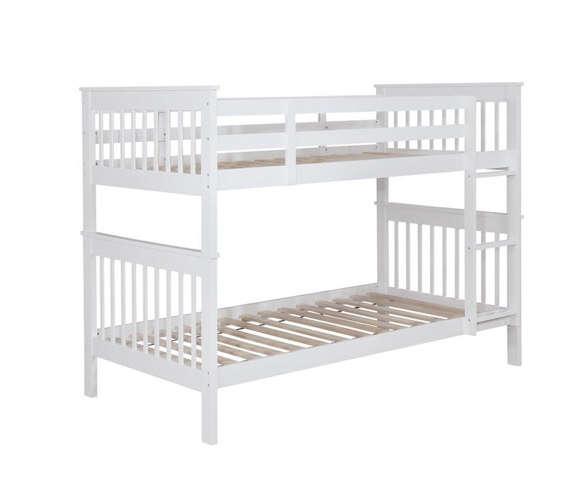 Chapman Twin Over Twin Bunk Bed White - Imperial Furniture (Las Vegas, NV) - Multi Location