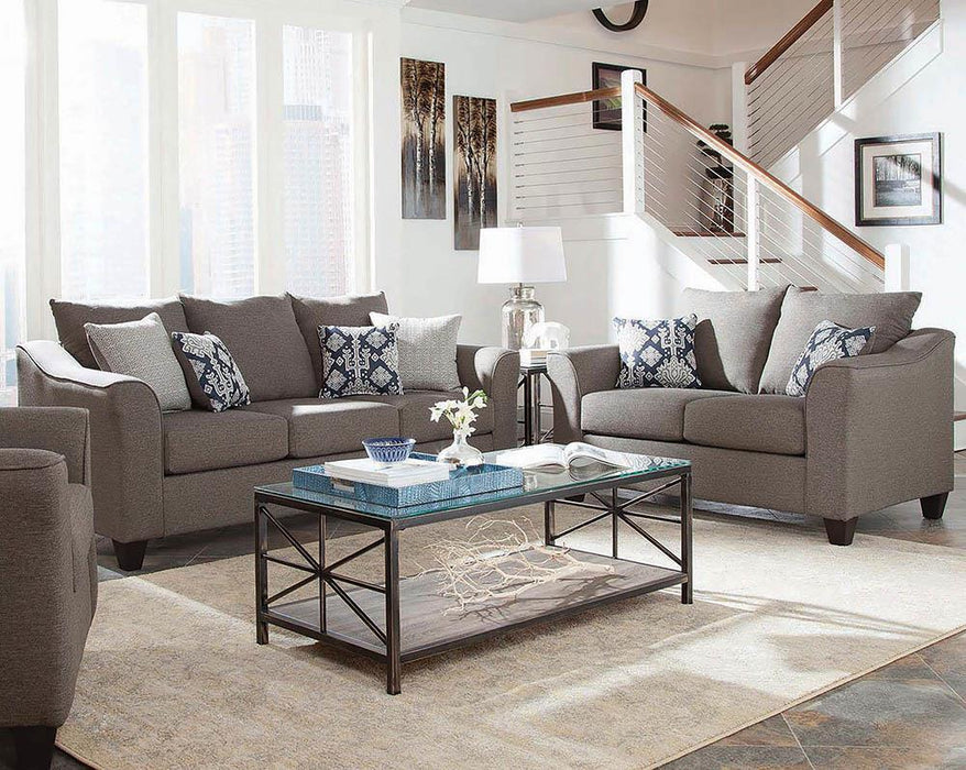 Salizar Upholstered Flared Arm Living Room Set Grey - Imperial Furniture (Las Vegas, NV) - Multi Location