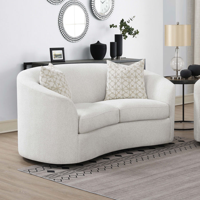 Rainn Upholstered Tight Back Loveseat Latte - Imperial Furniture (Las Vegas, NV) - Multi Location