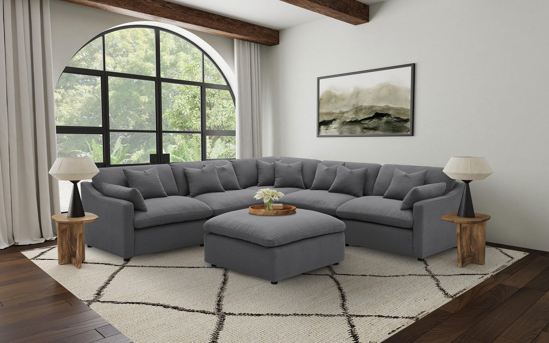 Hobson 6-piece Upholstered Modular Sectional Sofa Charcoal - Imperial Furniture (Las Vegas, NV) - Multi Location