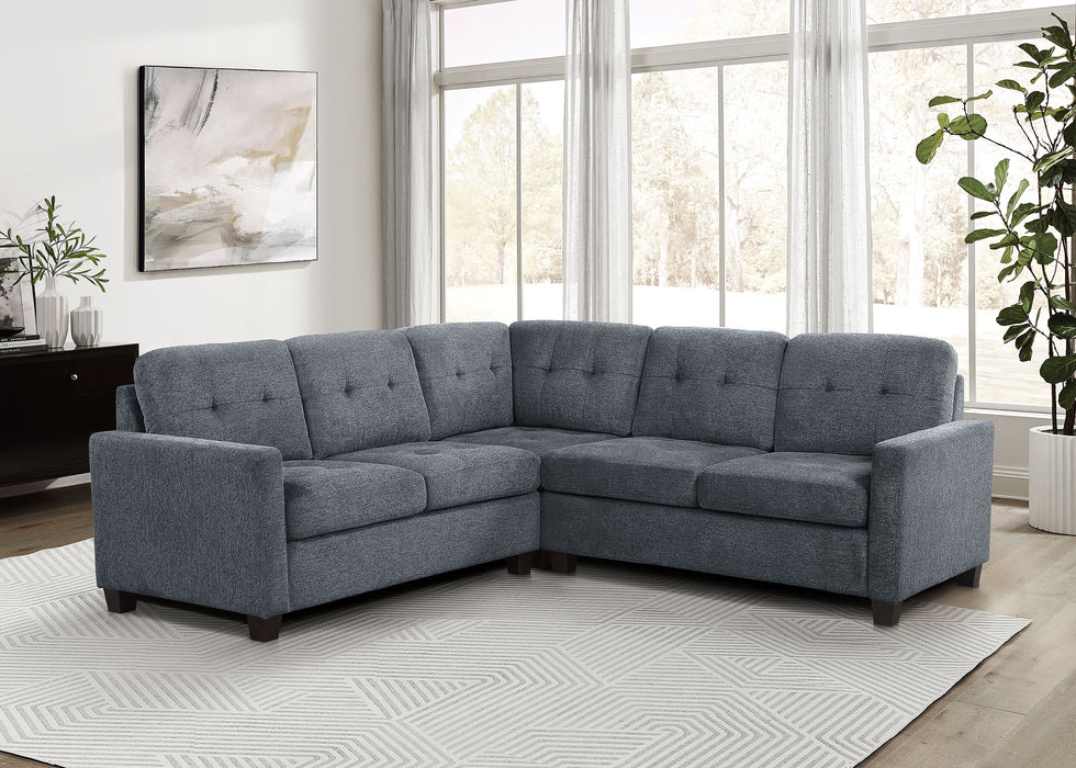 Georgina 5 Pc Stationary Sectionals Grey - Imperial Furniture (Las Vegas, NV) - Multi Location