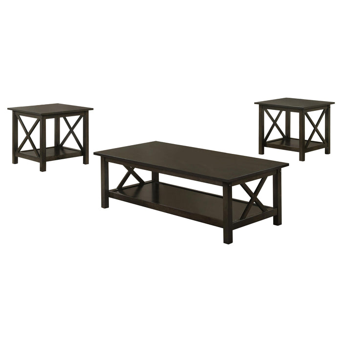 Rachelle 3-piece Occasional Table Set Deep Merlot - Imperial Furniture (Las Vegas, NV) - Multi Location