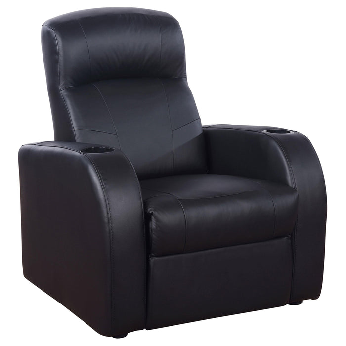 Cyrus Home Theater Upholstered Recliner Black - Imperial Furniture (Las Vegas, NV) - Multi Location
