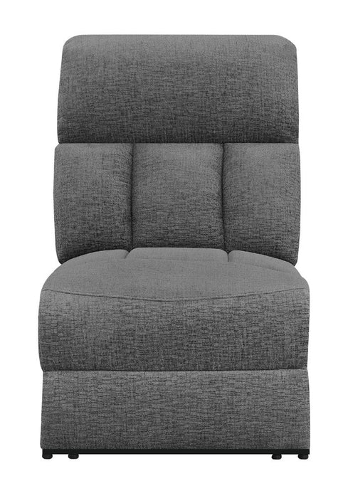 Bahrain Upholstered Armless Power Recliner Charcoal - Imperial Furniture (Las Vegas, NV) - Multi Location