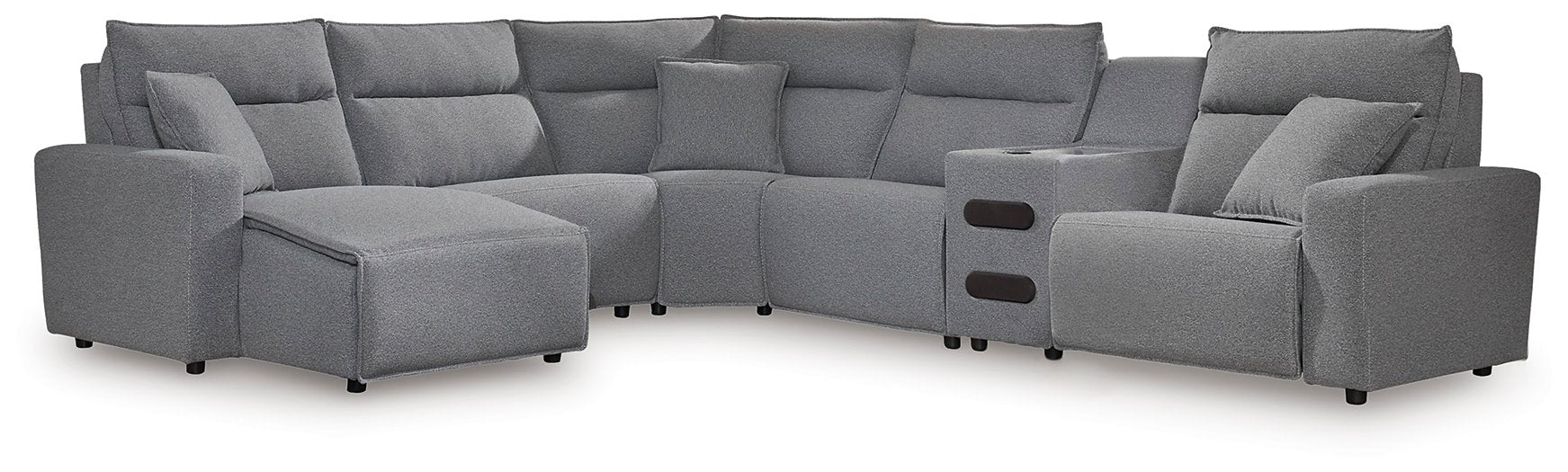 ModMax II Reclining Sectional with Chaise and Audio Console - Imperial Furniture (Las Vegas, NV) - Multi Location
