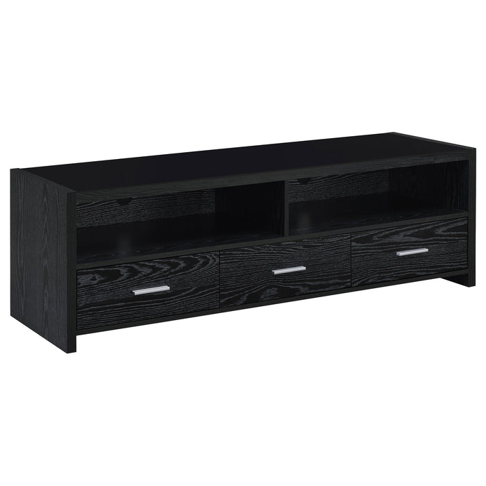 Alton 62" 3-drawer TV Console Black Oak - Imperial Furniture (Las Vegas, NV) - Multi Location