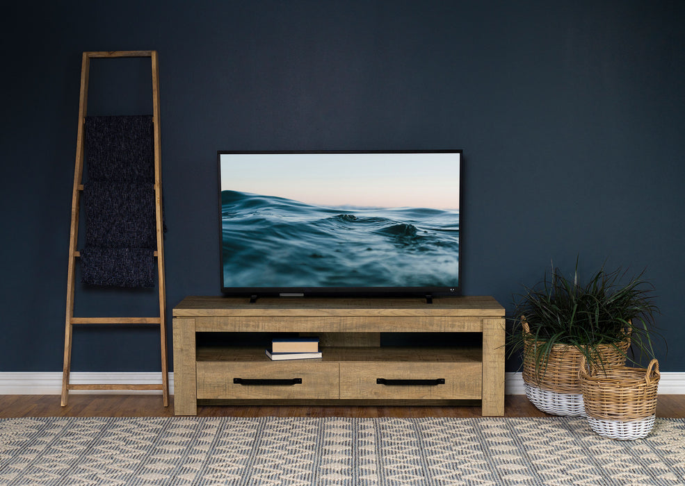 Elkton 2-drawer Engineered Wood 59" TV Stand Mango - Imperial Furniture (Las Vegas, NV) - Multi Location