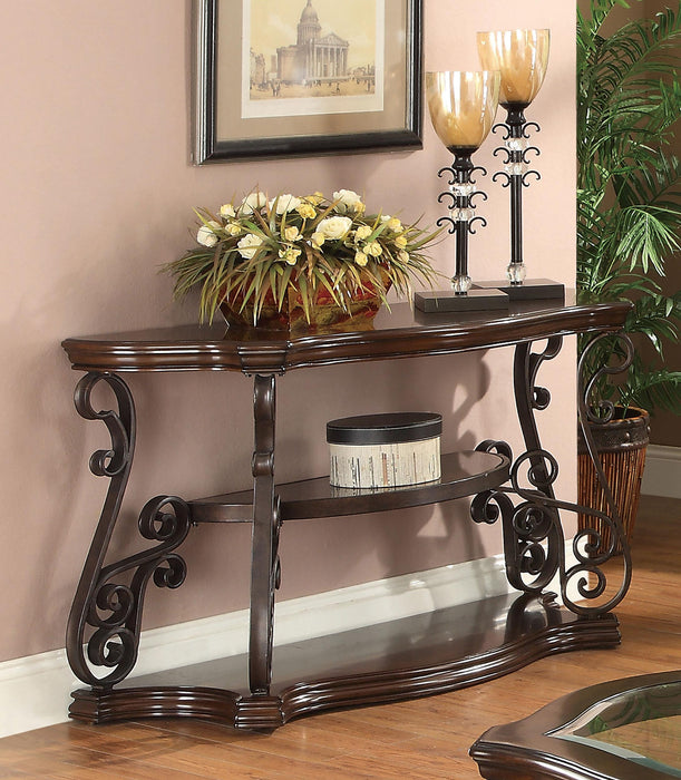 Laney Sofa Table Deep Merlot and Clear - Imperial Furniture (Las Vegas, NV) - Multi Location