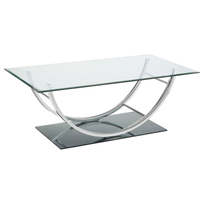 Danville U-shaped Coffee Table Chrome - Imperial Furniture (Las Vegas, NV) - Multi Location